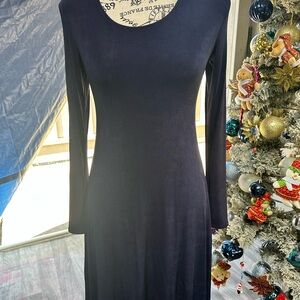 Clio Navy Long Sleeve Dress
